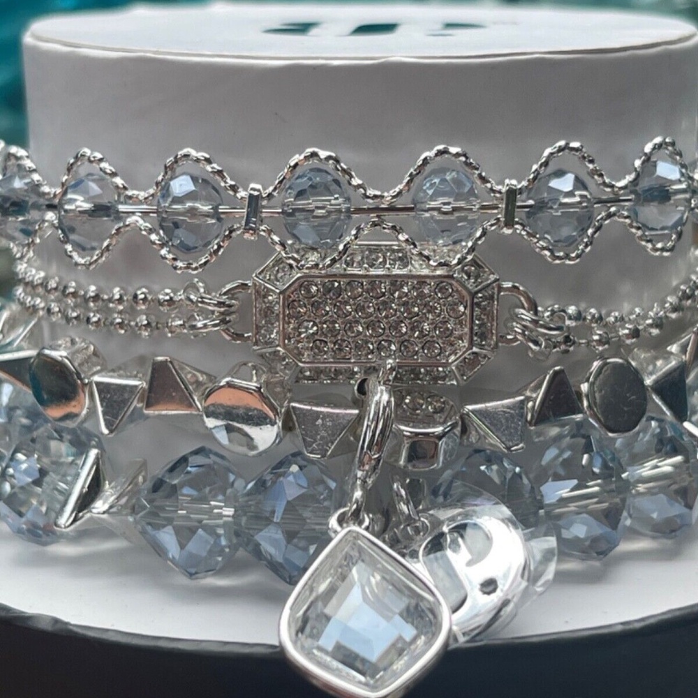 2024 Bomb Party Summer Stack “The Sparkle Of Dreams” RBP 7718 4 bracelets Silver